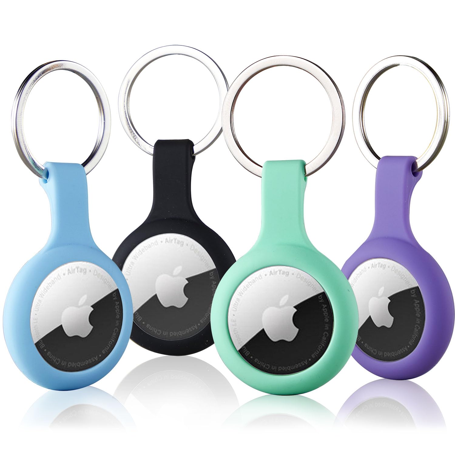 ThingsBag AirTag Anhänger 4er Pack, Air Tag Schlüsselanhänger Halter Hülle Tracker Schlüsselring Kompatibel mit Apple GPS Locator, Leicht Silikon iTag Item Finder Schutzhülle Organizer-Zubehör ThingsBag AirTag Anhänger 4er Pack, Air Tag Schlüsselanhänger Halter Hülle Tracker Schlüsselring Kompatibel mit Apple GPS Locator, Leicht Silikon iTag Item Finder Schutzhülle Organizer-Zubehör von ThingsBag