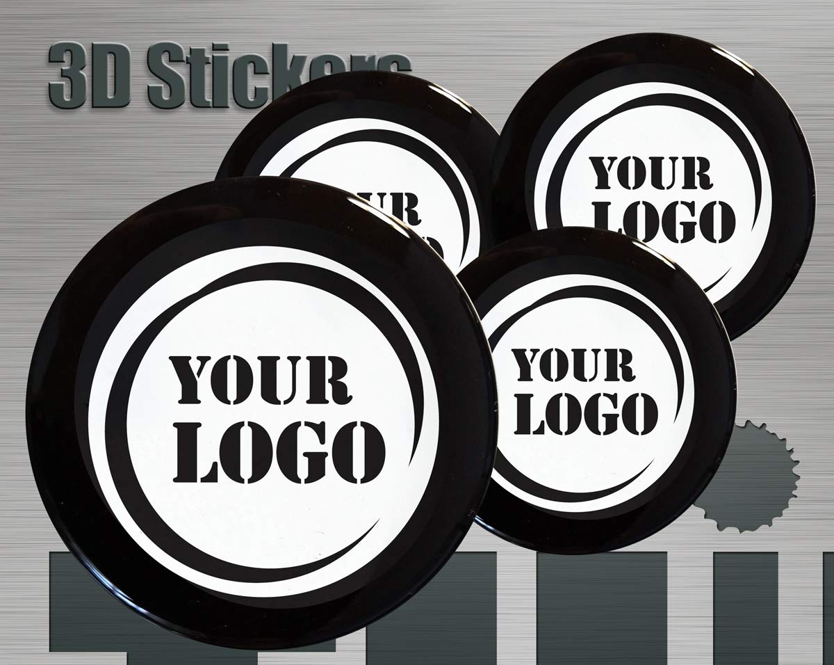 3D Aufkleber Custom Logo Alle Größen Mittelkappen Radkappen (60mm) von Think Ink