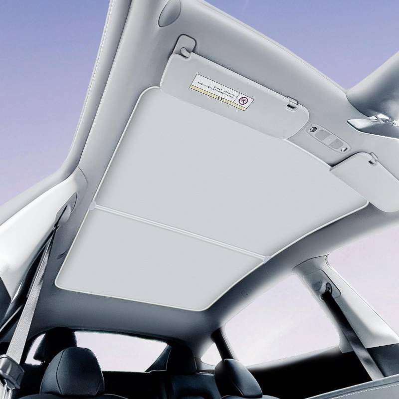 ThinsGo for Tesla Model Y Sonnendach Sonnenschutz Abdeckung Blocks UV Strahlen Skylight Sonne UV Schutz für Model Y 2021-2024 Weiß von ThinsGo
