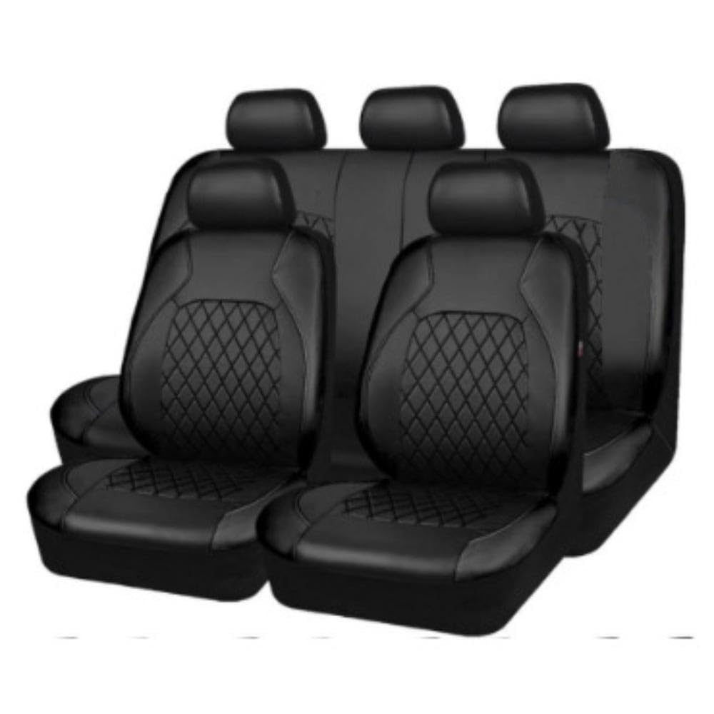 ThisgA 5 Sitze Alles inklusive Auto Sitzbezüge Sets,Für Mitsubishi Outlander ASX Eclipse Cross Lancer Pajero Sport Wasserdicht Atmungsaktive Rutschfester Langlebig Sitzschoner Zubehör,A/Black von ThisgA