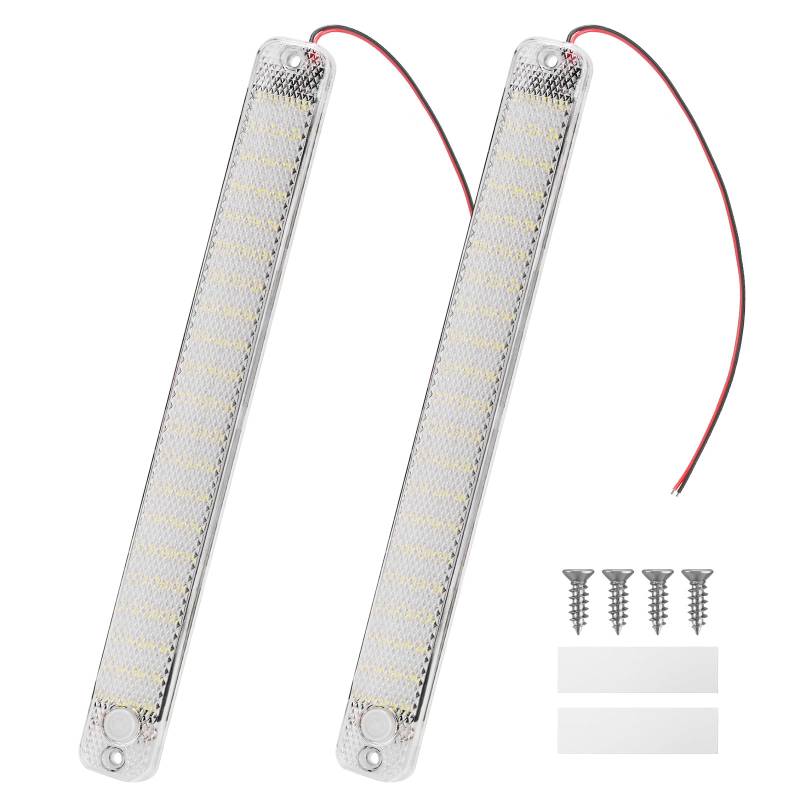 Thlevel 84 LED Innenbeleuchtung Wohnmobil Innenleuchte 12V-85V 8W mit Schalter für Auto KFZ LKW Van Caravan 2 Stücke von Thlevel