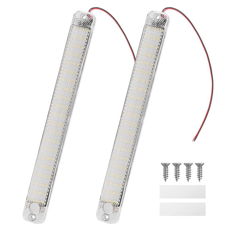 Thlevel 84 LED Innenbeleuchtung Wohnmobil Innenleuchte 12V-85V 8W mit ON/Off Schalter für Auto KFZ LKW Van Caravan 2 Stück von Thlevel