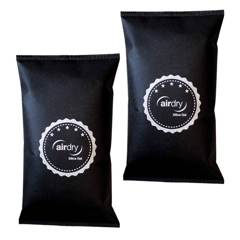 Thomar airdry Silica Gel | Auto-Entfeuchter | 1,5 kg (2 x 750 g) Entfeucher Kissen mit Silicagel | Luftentfeuchter | Schwarz von Thomar