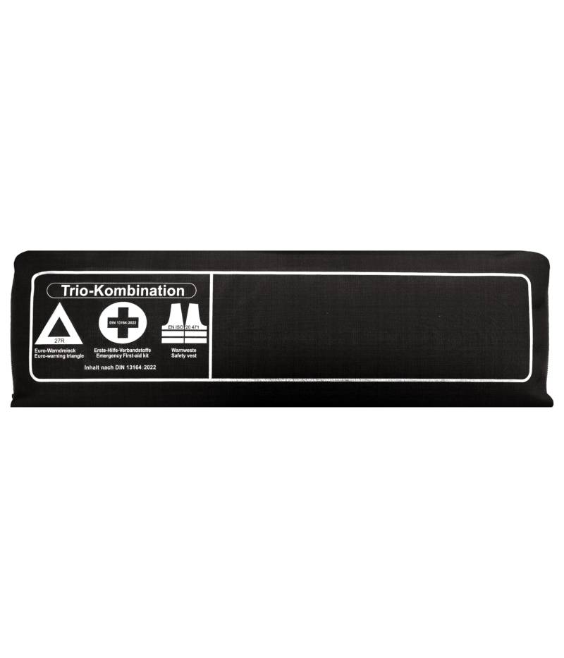 Thomatex® KFZ Kombitasche (3in1) 2024/2025 [DIN 13164-2022] – Lange Haltbarkeit – Erste-Hilfe-Set mit Warndreieck & Warnweste – Schwarz von Thomatex