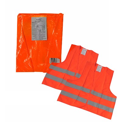 Thomatex 3x Warnweste im Polybeutel orange EN 20471 von Thomatex