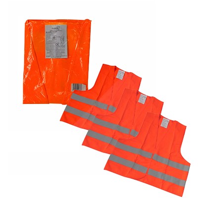 Thomatex 4x Warnweste im Polybeutel orange EN 20471 von Thomatex