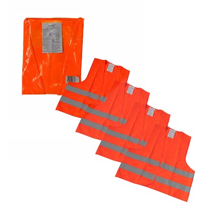 Thomatex 5x Warnweste im Polybeutel orange EN 20471 von Thomatex