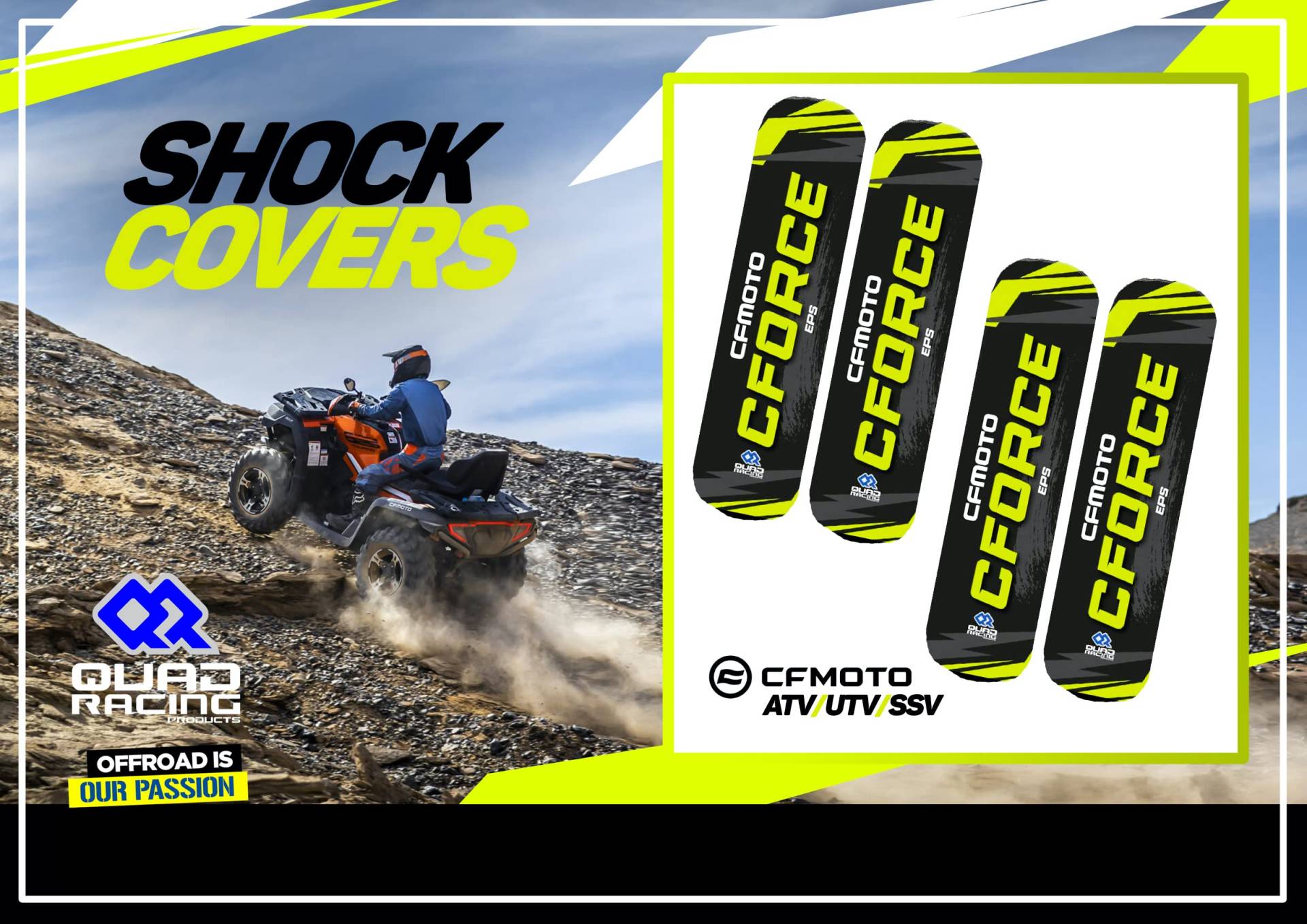 Stossdämpferschützer Shock Cover CFMOTO CFORCE 450 520 625 850 1000 ATV UTV neongelb von Thor