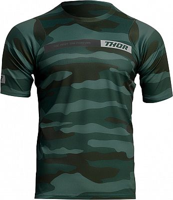 Thor Assist Camo, Trikot kurzarm - Dunkelgrün/Grün - S von Thor