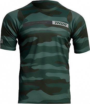 Thor Assist Camo S22, Trikot kurzarm - Dunkelgrün/Grün - S von Thor