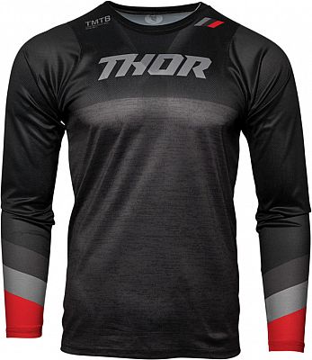 Thor Assist, Trikot - Schwarz/Grau/Rot - XL von Thor