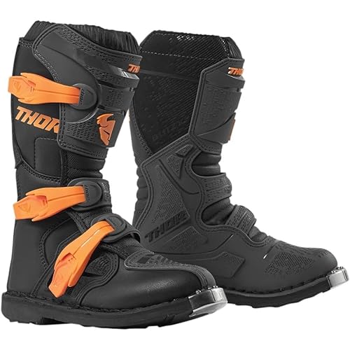 Thor Blitz XP Kinder MX Stiefel Motorrad Cross Quad Boots schwarz orange 33 von Thor