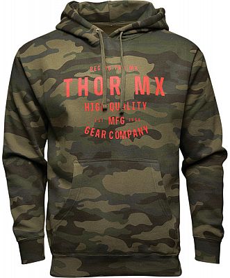 Thor Crafted, Kapuzenpullover - Grün Camo/Orange - L von Thor