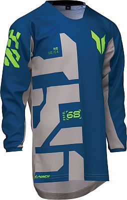 Thor Launchmode Forge, Trikot Jugend - Blau/Grau/Neon-Grün - M von Thor