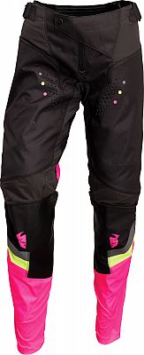 Thor Pulse Rev S23, Textilhose Damen - Schwarz/Neon-Pink/Grau/Neon-Gelb - 9/10 von Thor