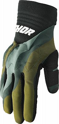 Thor Rebound Camo S22, Handschuhe - Dunkelgrün/Dunkelgrau/Grau/Schwarz - XS von Thor