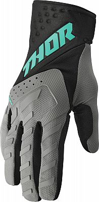 Thor Spectrum S23, Handschuhe - Grau/Schwarz/Mint-Grün - L von Thor