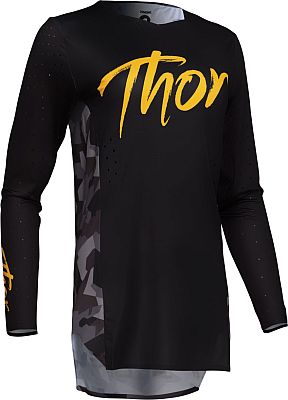 Thor Sportmode Shadow, Trikot Damen - Schwarz/Gelb/Grau - S von Thor