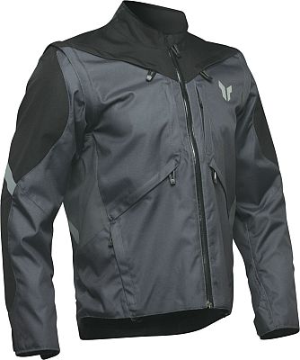 Thor Terrain S25, Textiljacke wasserdicht - Dunkelgrau/Schwarz - L von Thor