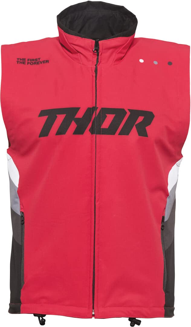 Thor Warm Up Motocross Weste Rot/Schwarz XL von Thor