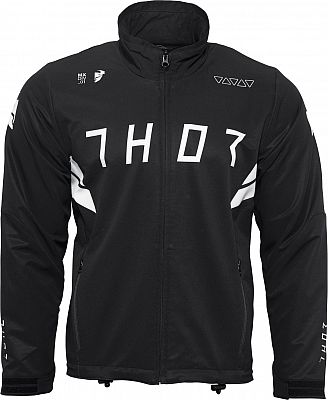 Thor Warmup, Textiljacke - Schwarz/Weiß - 2XL von Thor