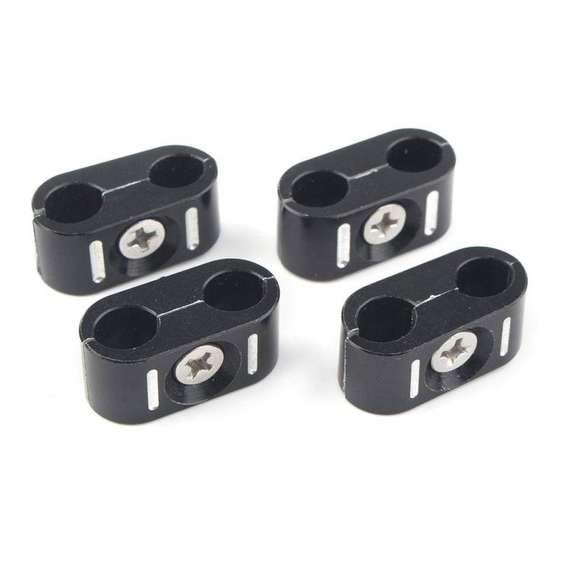 Three T 4pcs Motorrad Bremsleitung Schlauch Klemmen Drahtklemme Clip Halter für H-arley All Models 1984-2019 Schwarz von Three T