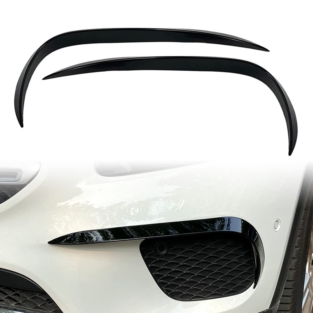 Three T Auto Auto Frontstoßstange Lippensplitter Spoiler Schutz oben für Mercedes Benz GLB X247 2020 2021, Kohlefaser von Three T