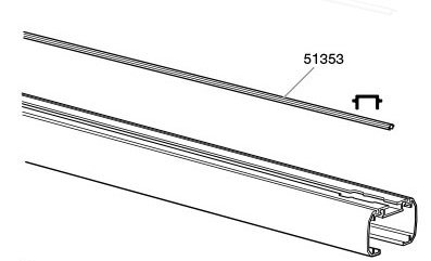 51353 Deckleiste T-Track L = 1460 mm für SlideBar von Thule