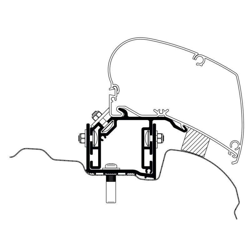 Thule Markisen-Adapter für VW Crafter 2017 / MAN TGE Omnistor 6300/6200 Camping Wohnwagen Wohnmobil von Thule