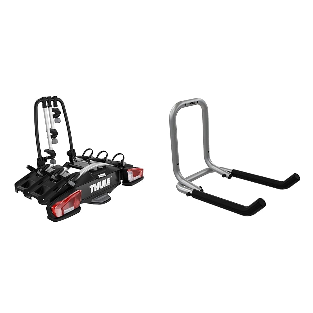Thule VeloCompact Fahrradträger für Anhängerkupplung 3 Fahrräder & 977101 9771 Wandhalter, schwarz, One Size Thule VeloCompact Fahrradträger für Anhängerkupplung 3 Fahrräder & 977101 9771 Wandhalter, schwarz, One Size von Thule