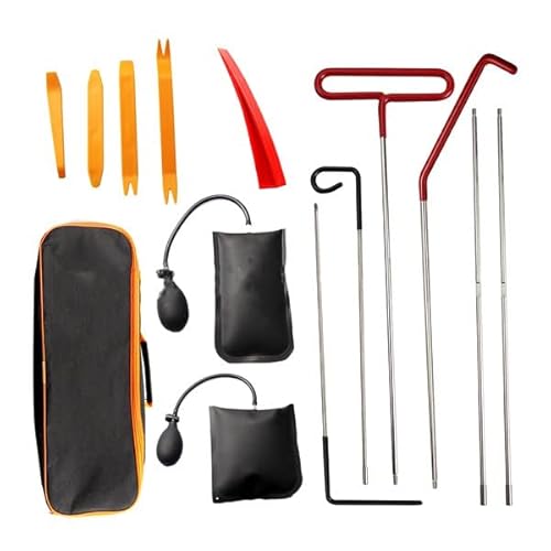 Tiamu 14Pcs Auto Notfall Werkzeug, Professionelles Auto Demontage Werkzeug mit Langer Reichweite Greifer und Luftkeilbeutel, Spurlosem Keil, Luftkeilpumpe, Auto Türöffnungswerkzeug für PKW und LKW Tiamu 14Pcs Auto Notfall Werkzeug, Professionelles Auto Demontage Werkzeug mit Langer Reichweite Greifer und Luftkeilbeutel, Spurlosem Keil, Luftkeilpumpe, Auto Türöffnungswerkzeug für PKW und LKW von Tiamu