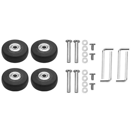 Tiamu Gepäck Ersatzräder Gummi, Koffer Ersatzräder Gepäckkoffer Rad Gummi-Lenkrollen, Universal Gepäck Ersat Wheel Rollen für Gepäck Kinderwagen (50mm x 15mm) von Tiamu