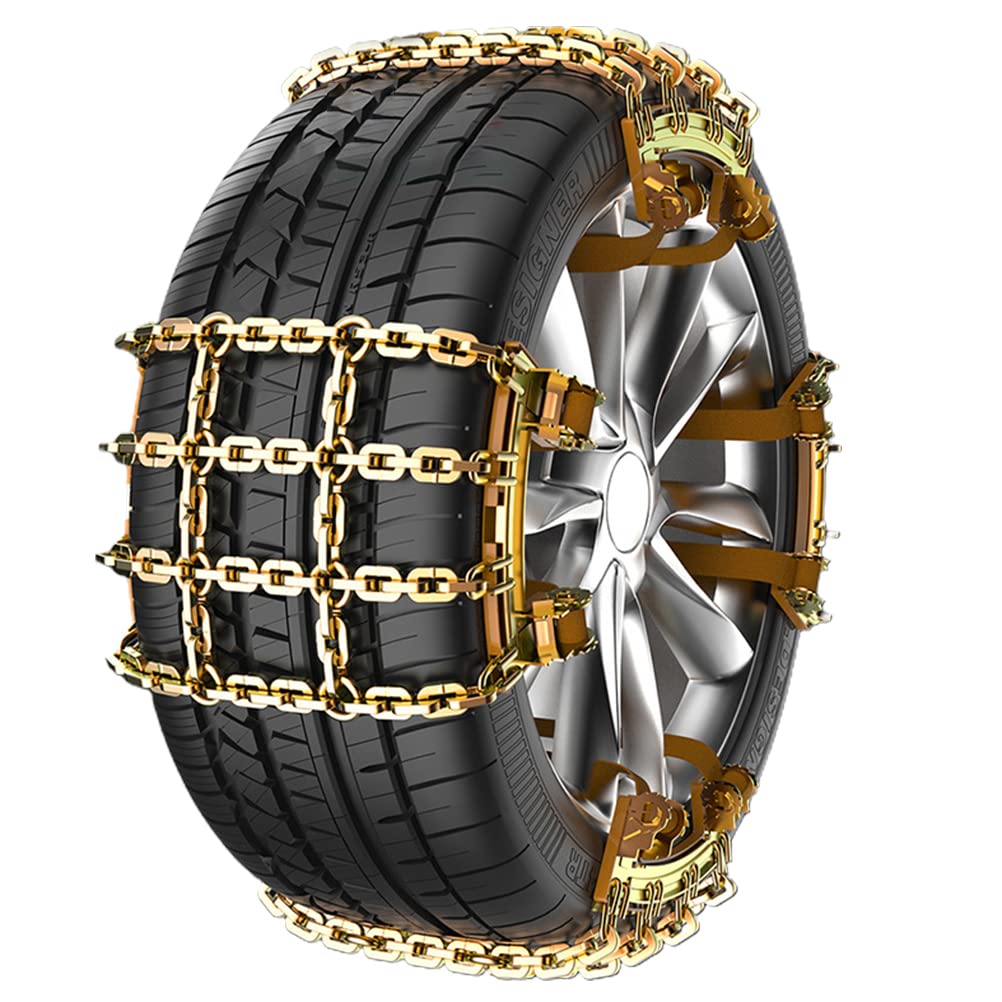 Schneeketten, Auto-Anti-Rutsch-Reifenketten, universelles Edelstahl-Schneeketten-Set, verstellbare rutschfeste Schneeketten Auto, SUV, Lkw Schneeketten, Auto-Anti-Rutsch-Reifenketten, universelles Edelstahl-Schneeketten-Set, verstellbare rutschfeste Schneeketten Auto, SUV, Lkw von Tianbi