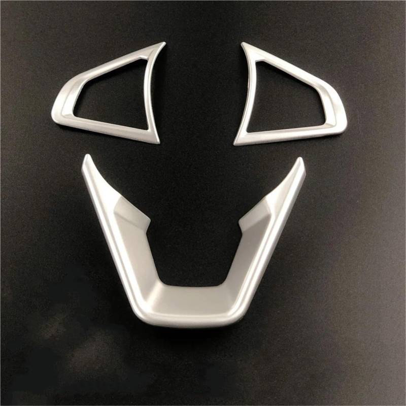 Tianwu03 Passend for Ford Fusion Mondeo Edge S-Max Zubehör 2015 2016 2017 2018 Lenkradabdeckung in Kohlefaserfarbe(Silver Matte) von Tianwu03