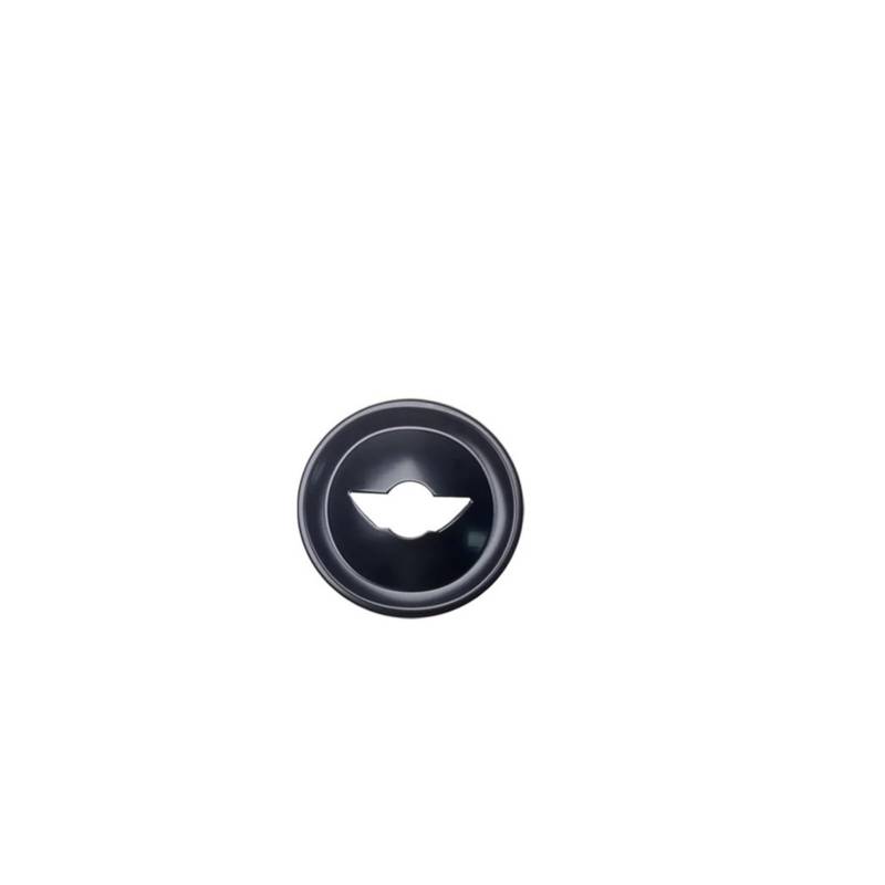 Tianwu03 Passend for MINI Cooper R50 R52 R53 Aufkleber Autozubehör Auto Lenkradmitte Dekorative Aufkleberabdeckung(Black,for R53_Three-Spoke Steering) von Tianwu03
