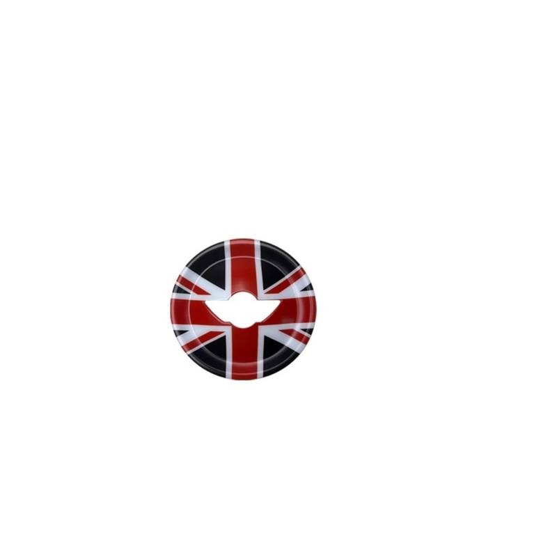 Tianwu03 Passend for MINI Cooper R50 R52 R53 Aufkleber Autozubehör Auto Lenkradmitte Dekorative Aufkleberabdeckung(Black Jack,for R52_Three-Spoke Steering) von Tianwu03