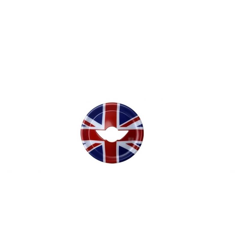 Tianwu03 Passend for MINI Cooper R50 R52 R53 Aufkleber Autozubehör Auto Lenkradmitte Dekorative Aufkleberabdeckung(Union Jack,for R50_Three-Spoke Steering) von Tianwu03