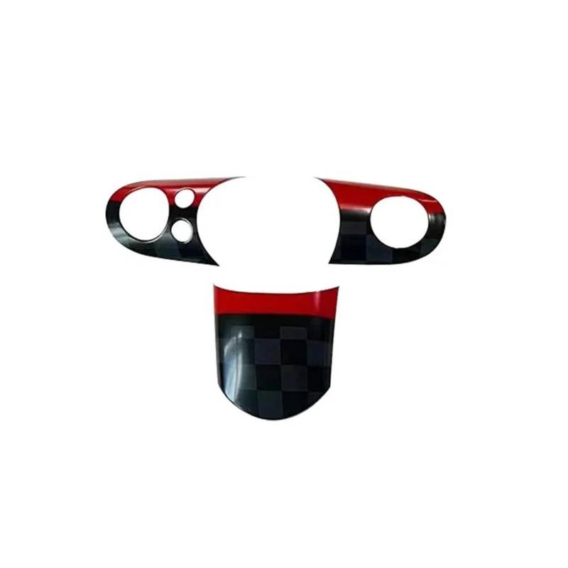 Tianwu03 Passend for Mini R50 R52 R53 Cooper Autozubehör Lenkrad Mittelabdeckung Panel Styling Aufkleber Knopfschalter Dekoration Innenraum(JCW A) von Tianwu03