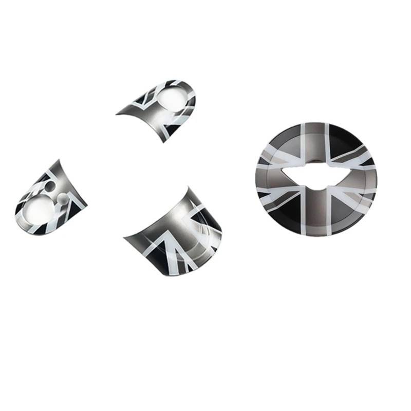 Tianwu03 Passend for Mini R55 R60 Countryman Lenkrad-Panel-Tastenabdeckung Styling-Aufkleber for Mini One Cooper R56 R57 R58 R59 Autozubehör(Grey Jack A) von Tianwu03