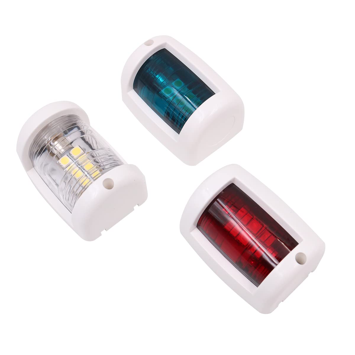 Tiardey 12V Mini Navigationslicht Lampe Signallampe für Boot Yacht Mini Steuerbord/Backbord Navigationslicht -Rot,Weiß,Grün,Drei Farben Tiardey 12V Mini Navigationslicht Lampe Signallampe für Boot Yacht Mini Steuerbord/Backbord Navigationslicht -Rot,Weiß,Grün,Drei Farben von Tiardey