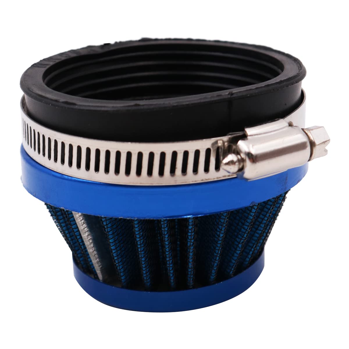 Tiardey 60 mm Universal-Motorrad-Luftfilter, Klemm-Lufteinlassfilter-Kit – Blau von Tiardey