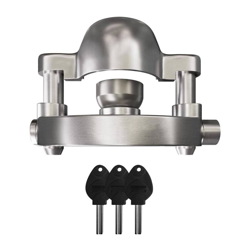 Ticfox Anhängerkupplungsschloss-Kit, Anhängerschloss Edelstahl Heavy Duty Security für 2 Zoll Bis 2-5/16-Zoll-Kupplungen von Wohnmobilbooten von Ticfox