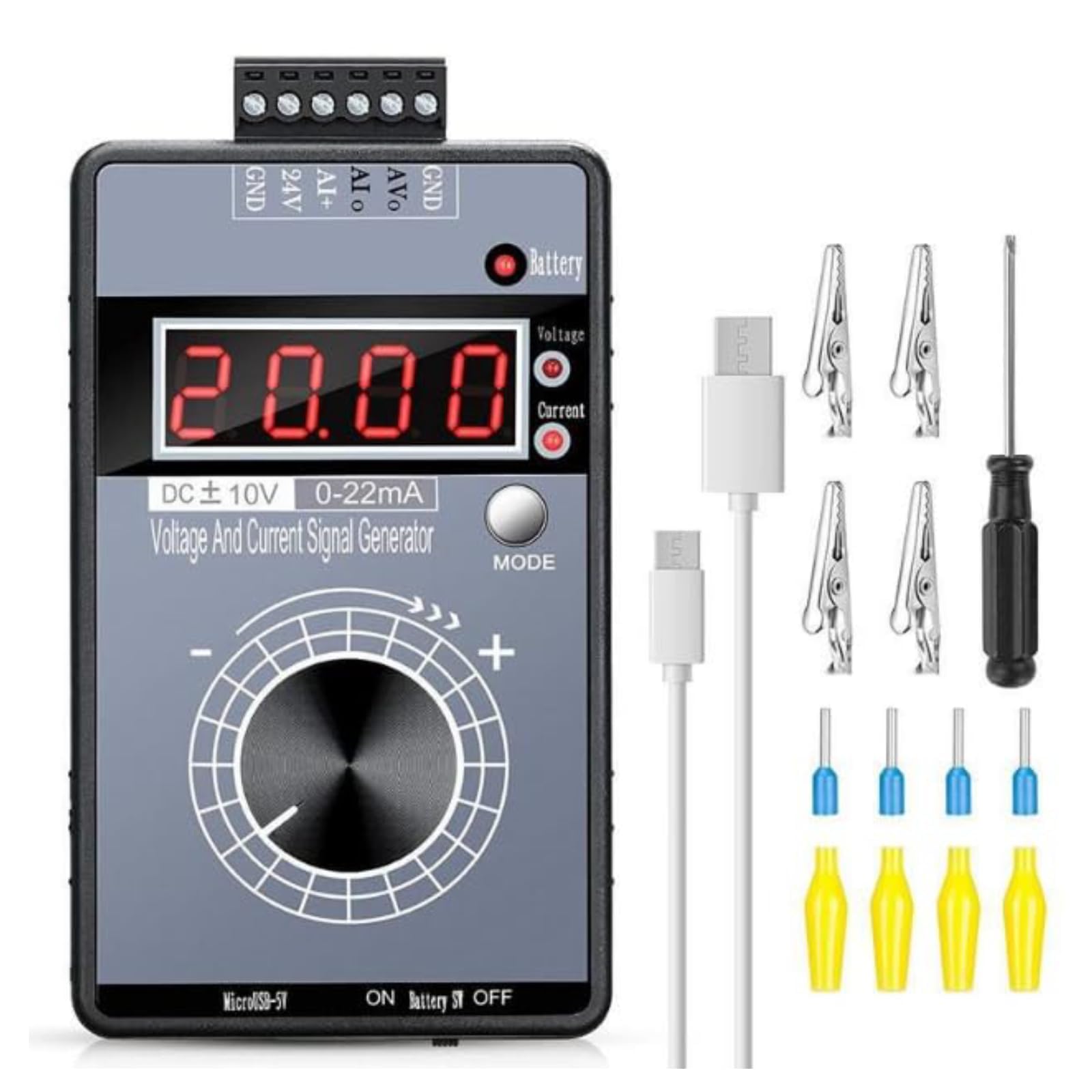 Ticfox Tragbarer Signalgenerator, Analoger Spannungsstromsignalgenerator, Handsignalgenerator Spannung ±0-5-10V+ Strom 0-4-20mA Analogsignalquelle Kalibrator zum elektronischer Geräte und Systeme Ticfox Tragbarer Signalgenerator, Analoger Spannungsstromsignalgenerator, Handsignalgenerator Spannung ±0-5-10V+ Strom 0-4-20mA Analogsignalquelle Kalibrator zum elektronischer Geräte und Systeme von Ticfox