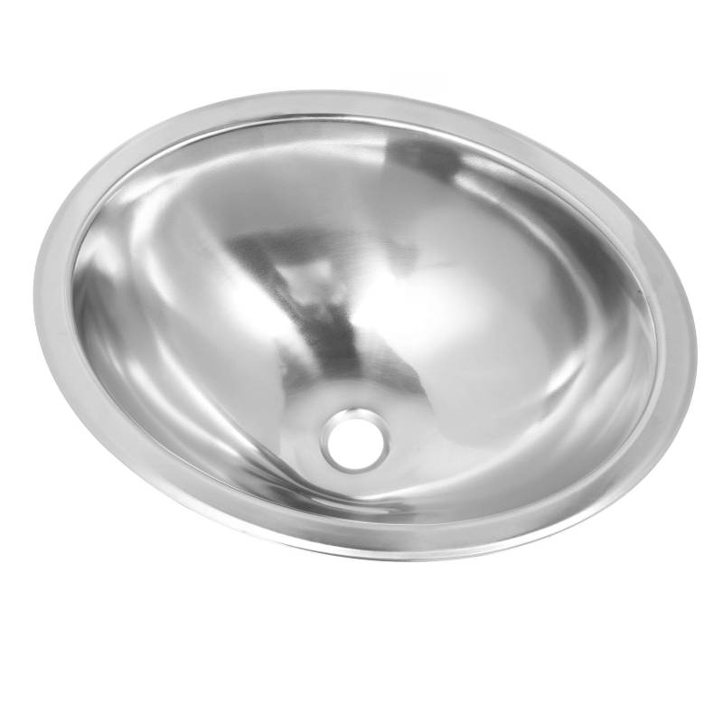 Oval RV Waschbecken, 304 Edelstahl Polished Spiegel Finish Einerschale, Platzeinsparung für Boot, Wohnmobil, Wohnwagen von Tihebeyan