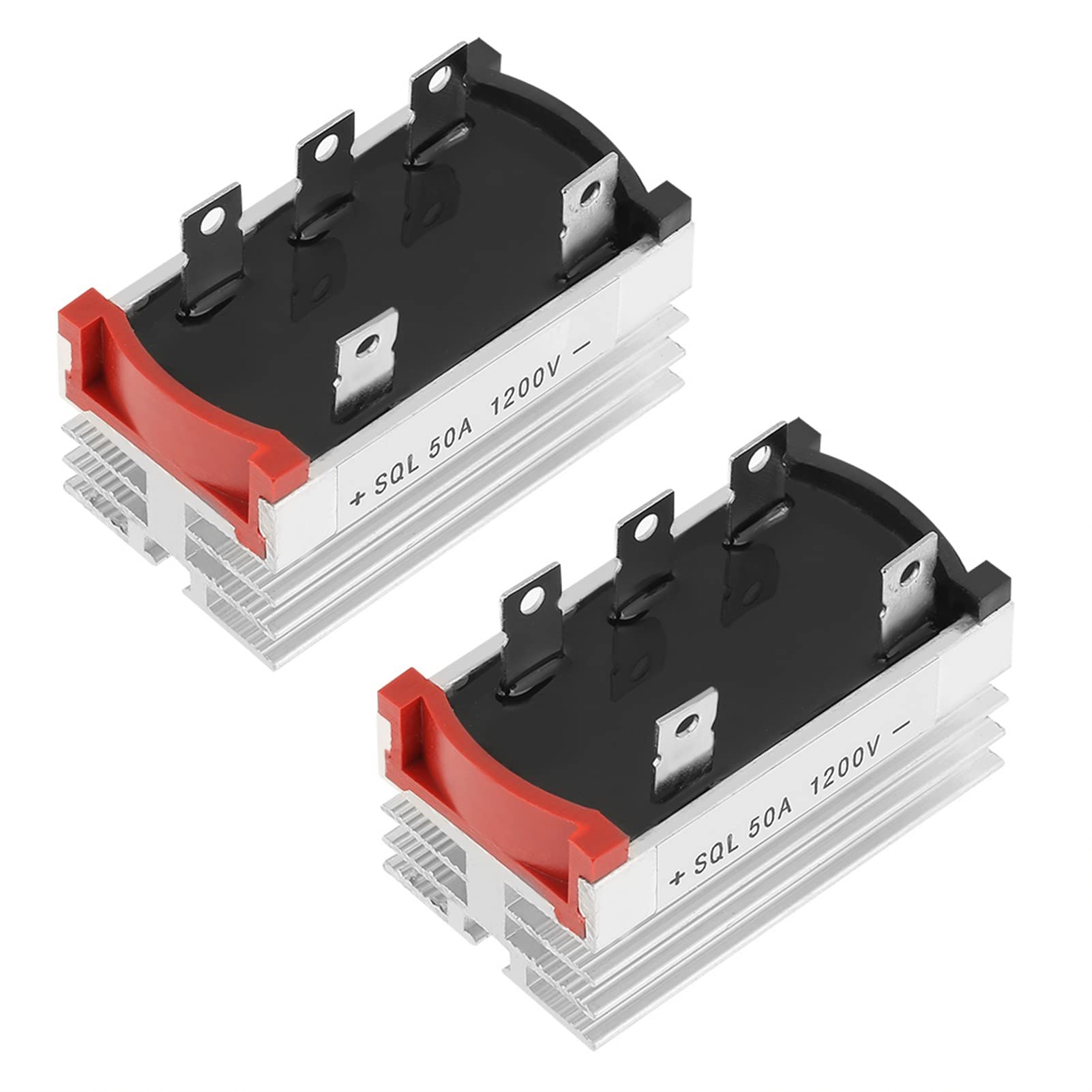 Brückengleichrichter, 2 Stücke Hochleistungsmetallgehäuse Einphasendiode Aluminium 3 Phasendiode Diode Gleichrichter Guter Temperatur Power Cycle Fähigkeit Wärmeableitung Einphasen Dioden(50A 1200V) Brückengleichrichter, 2 Stücke Hochleistungsmetallgehäuse Einphasendiode Aluminium 3 Phasendiode Diode Gleichrichter Guter Temperatur Power Cycle Fähigkeit Wärmeableitung Einphasen Dioden(50A 1200V) von Tiiyee