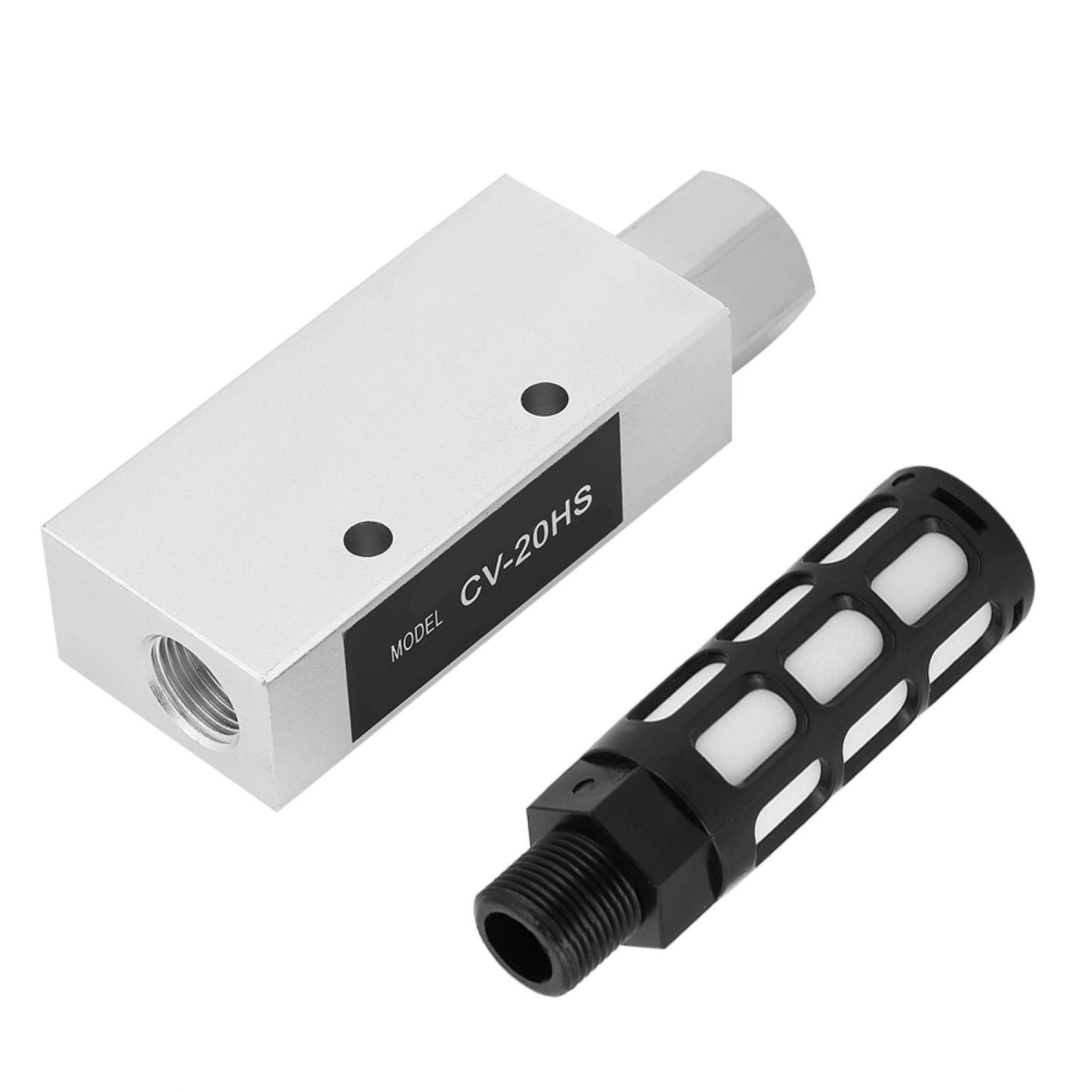 Vakuum Ejektor, Vacuum Generator Valve, kompakter Ejektor aus Aluminiumlegierung mit Schalldämpfer, Pneumatischer Saugnapf, 1/4" Pneumatikverbinder Ventil-Zubehör fur DIY Pneumatisches Mechanisches Vakuum Ejektor, Vacuum Generator Valve, kompakter Ejektor aus Aluminiumlegierung mit Schalldämpfer, Pneumatischer Saugnapf, 1/4" Pneumatikverbinder Ventil-Zubehör fur DIY Pneumatisches Mechanisches von Tiiyee