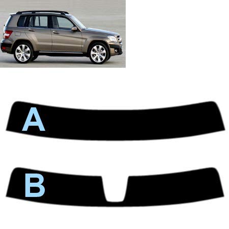 Tintcom.com Sonnenblendstreifen für-Mercedes GLK 5-Türen 2008-2012 Passgenaue Tönungsfolie (35% Mittelschwarz, B) von Tintcom.com
