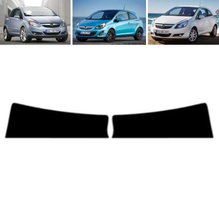 Tintcom.com Sonnenblendstreifen für-Opel Corsa D 3-Türen 2007-2013 Passgenaue Tönungsfolie (20% Schwarz) von Tintcom.com
