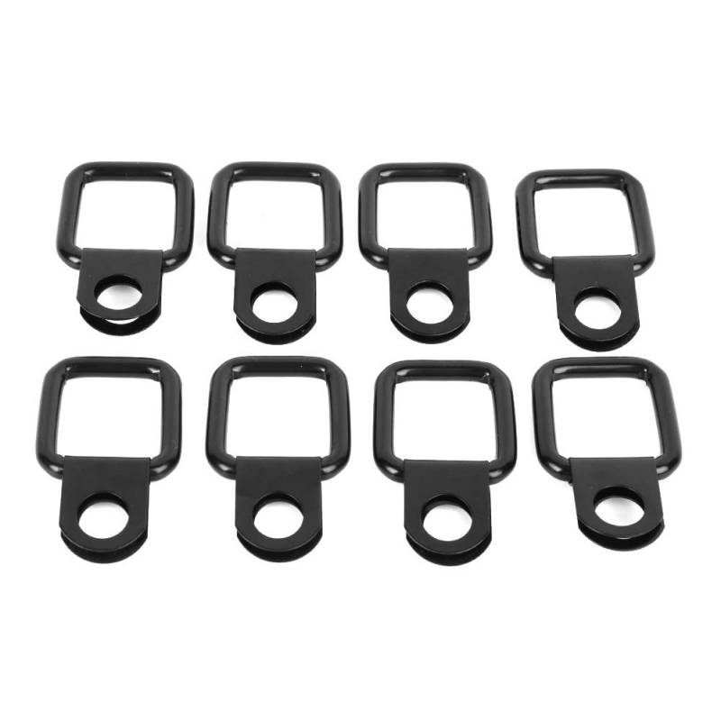 Tissting D Aufbauring Zurröse, 8Pcs D Ringe Aufbauring Zurröse aus Aluminiumlegierung Tie Down D Ring Set für Pickups, Anhänger, LKW, Anhänger, Camper von Tissting