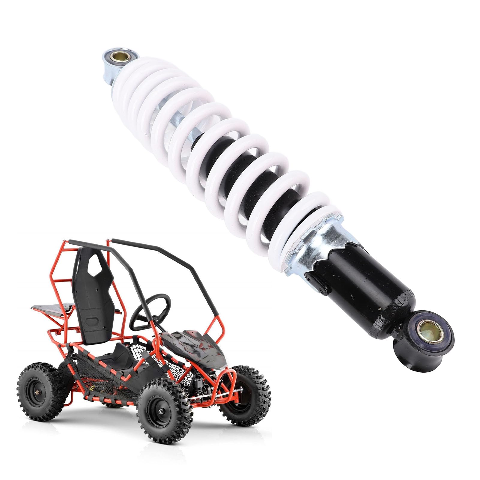 Motorrad -Stoßdämpfer 280 mm 10 mm Loch Heckluft Stoßdämpfer Einstellbare Dämpfung 220 lbs Last Motorraddämpfer -Dämpfer für Mini Dirt Bike Scootertasche Taschenwagen von Tissting